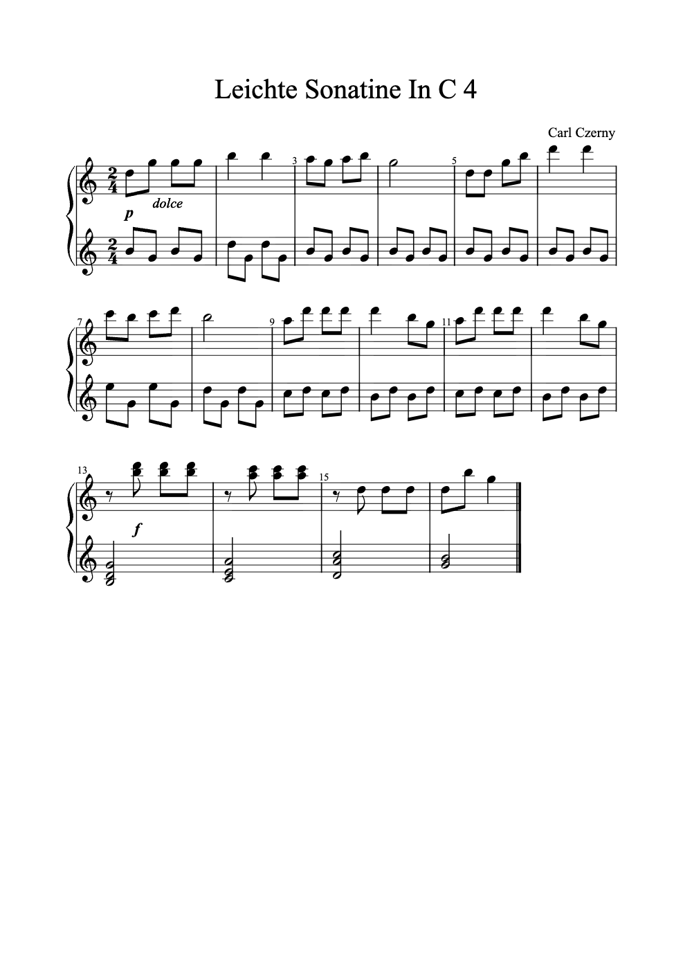 Sheet music preview for Leichte Sonatine in C, Op. 36 No. 1