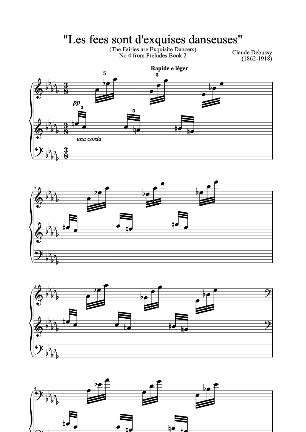 Sheet music preview for Les Fées Sont D'Exquises Danseuses