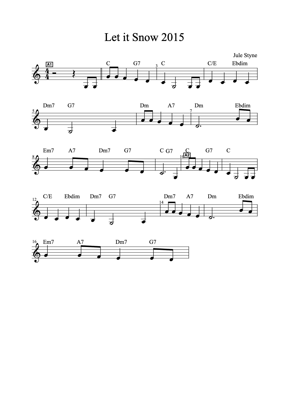 Sheet music preview for Let It Snow! Let It Snow! Let It Snow!