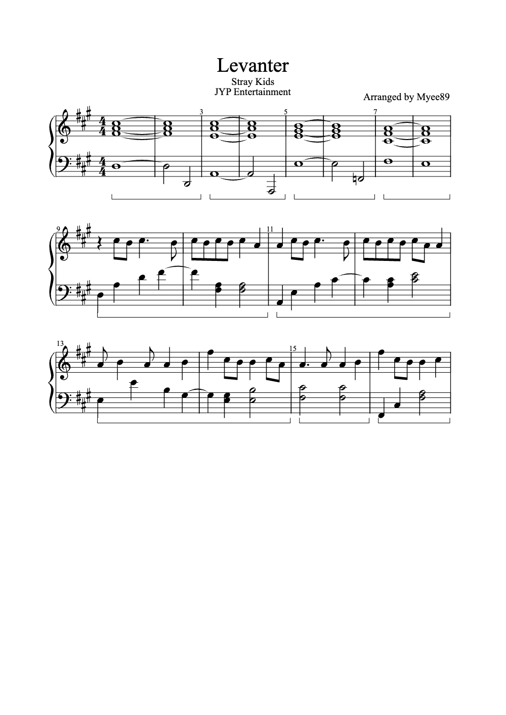 Sheet music preview for Levanter