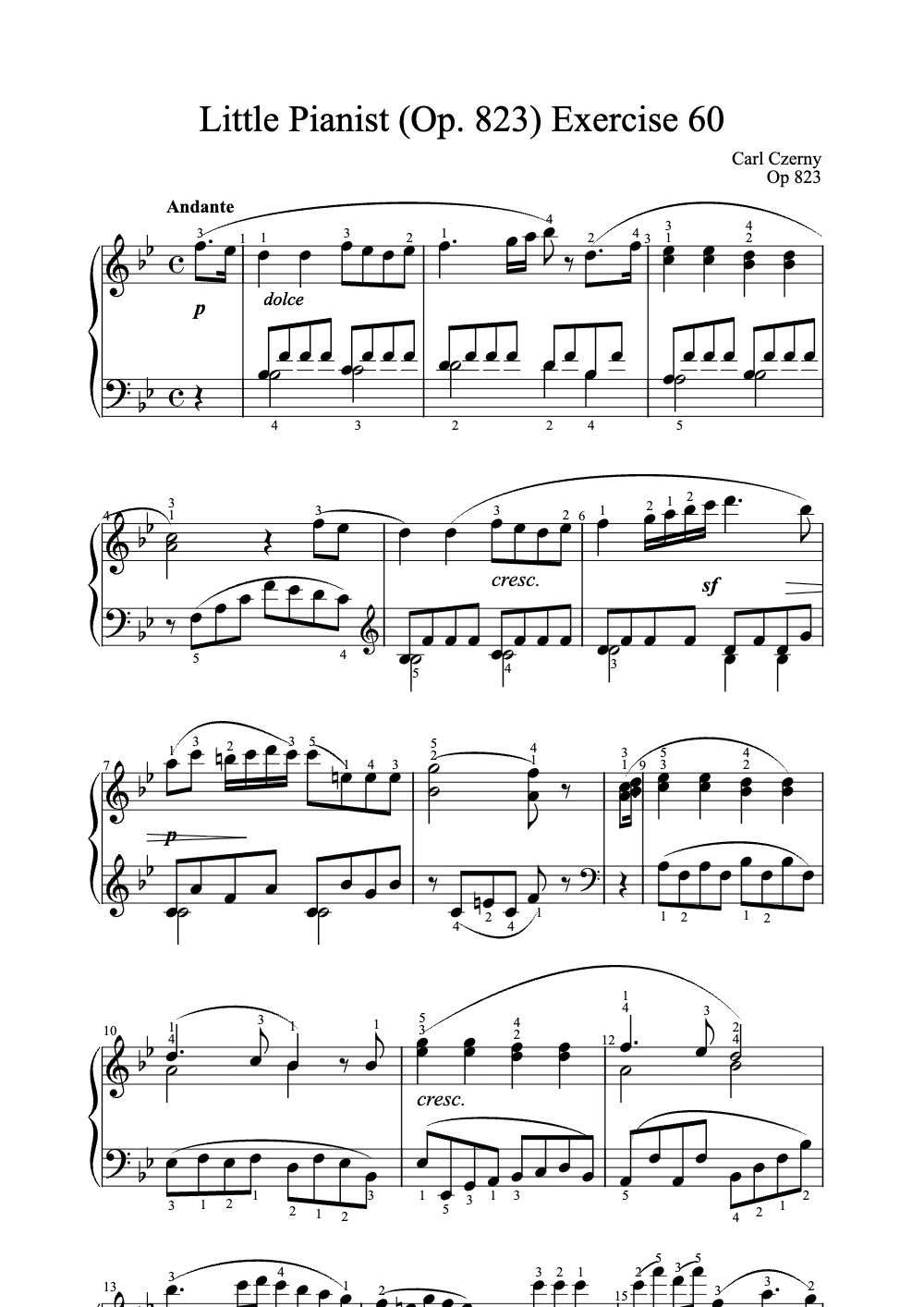 Sheet music preview for Little Pianist