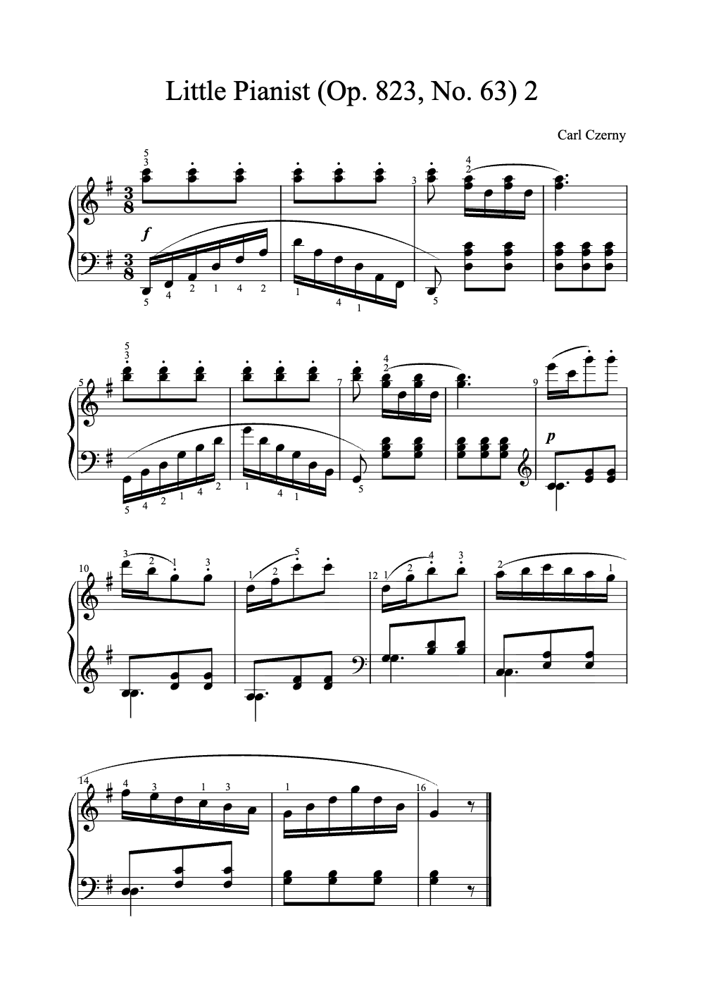 Sheet music preview for Little Pianist