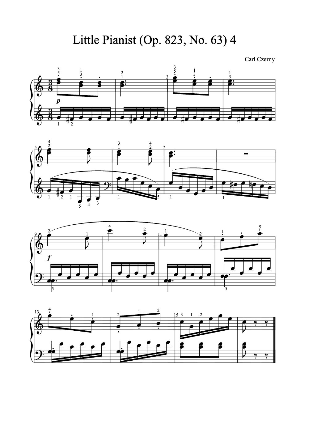 Sheet music preview for Little Pianist