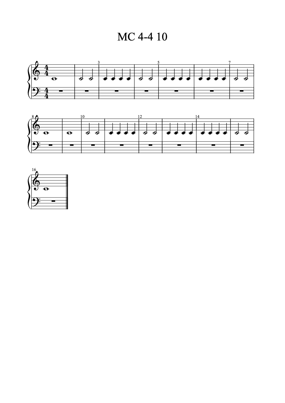 Sheet music preview for MC 4-4 10