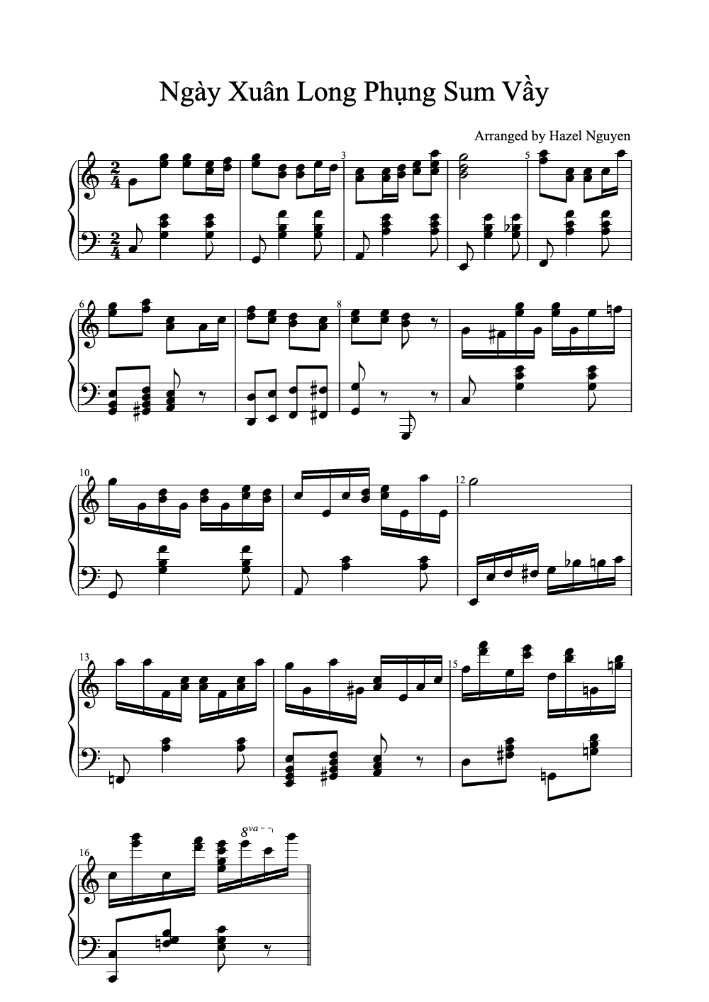 Sheet music preview for Ngày Xuân Long Phụng Sum Vầy