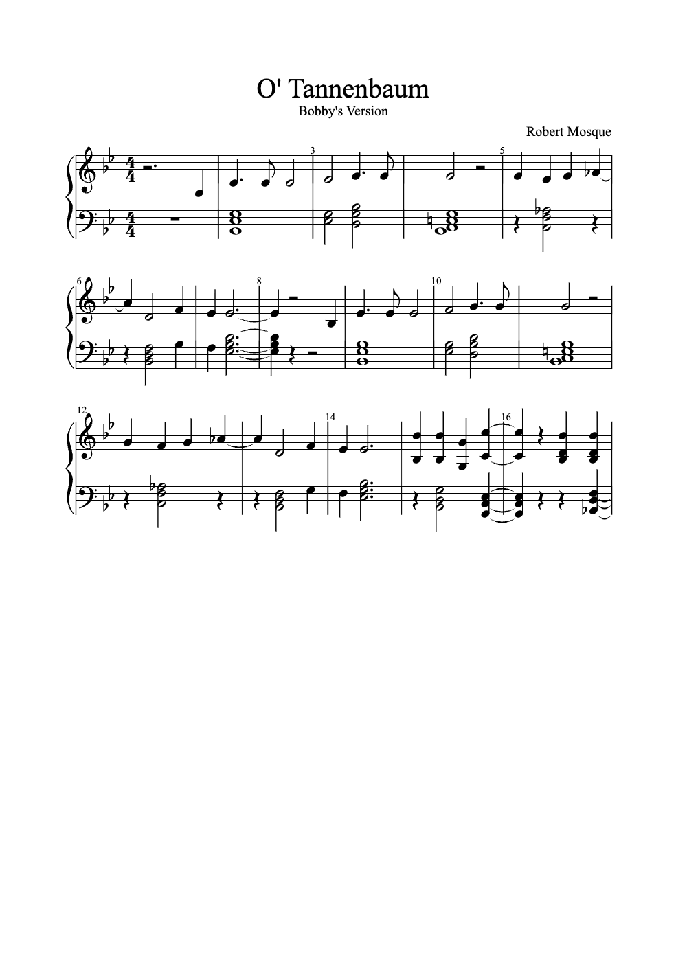 Sheet music preview for O Tannenbaum