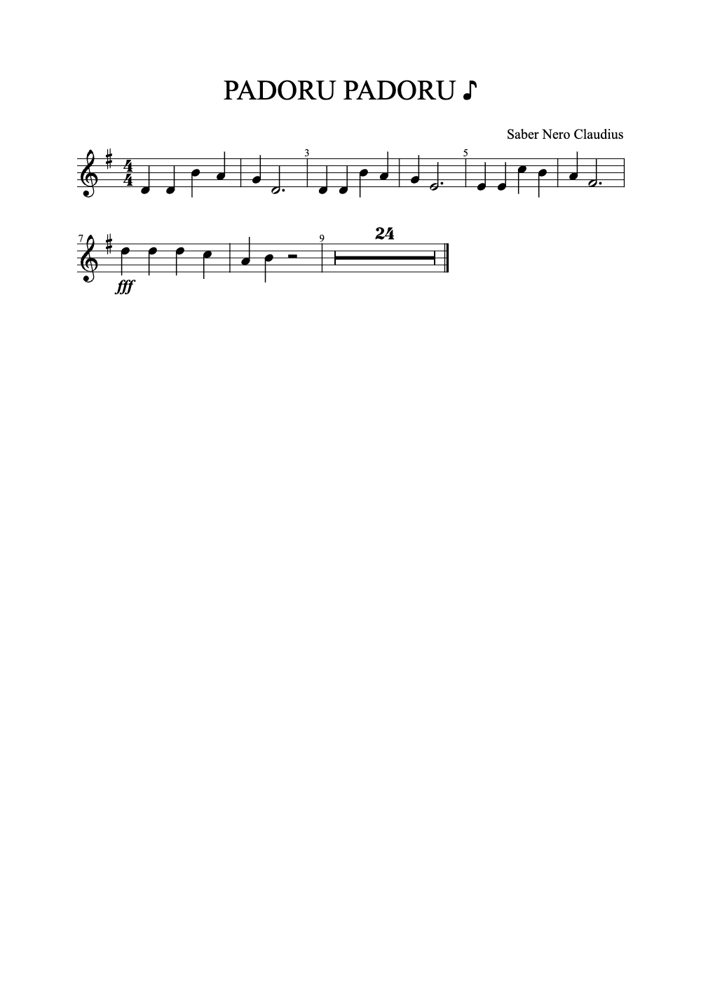 Sheet music preview for Padoru Padoru