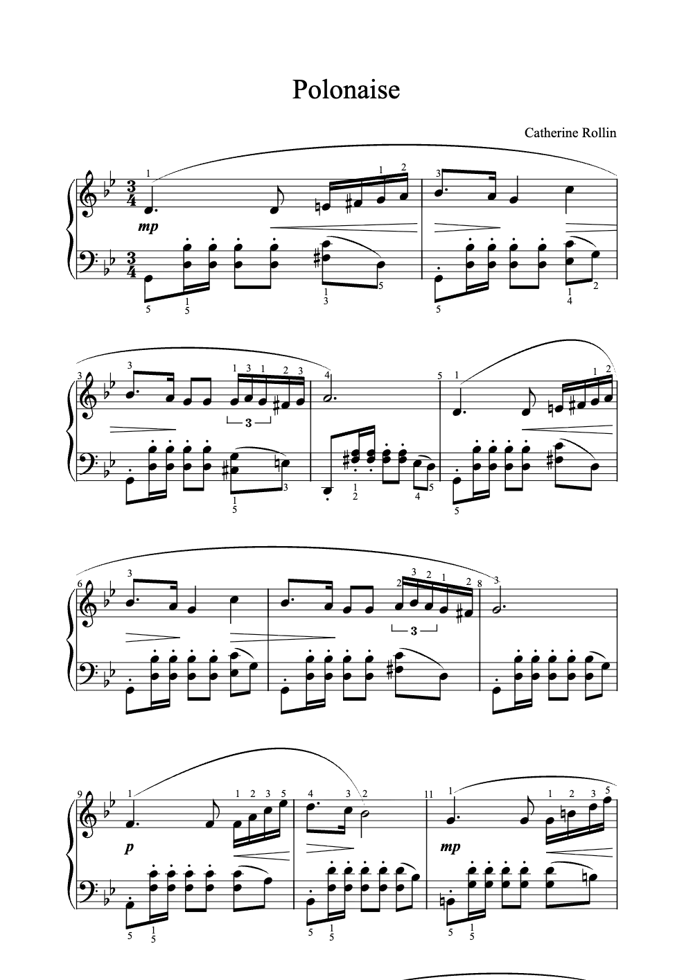 Sheet music preview for Polonaise