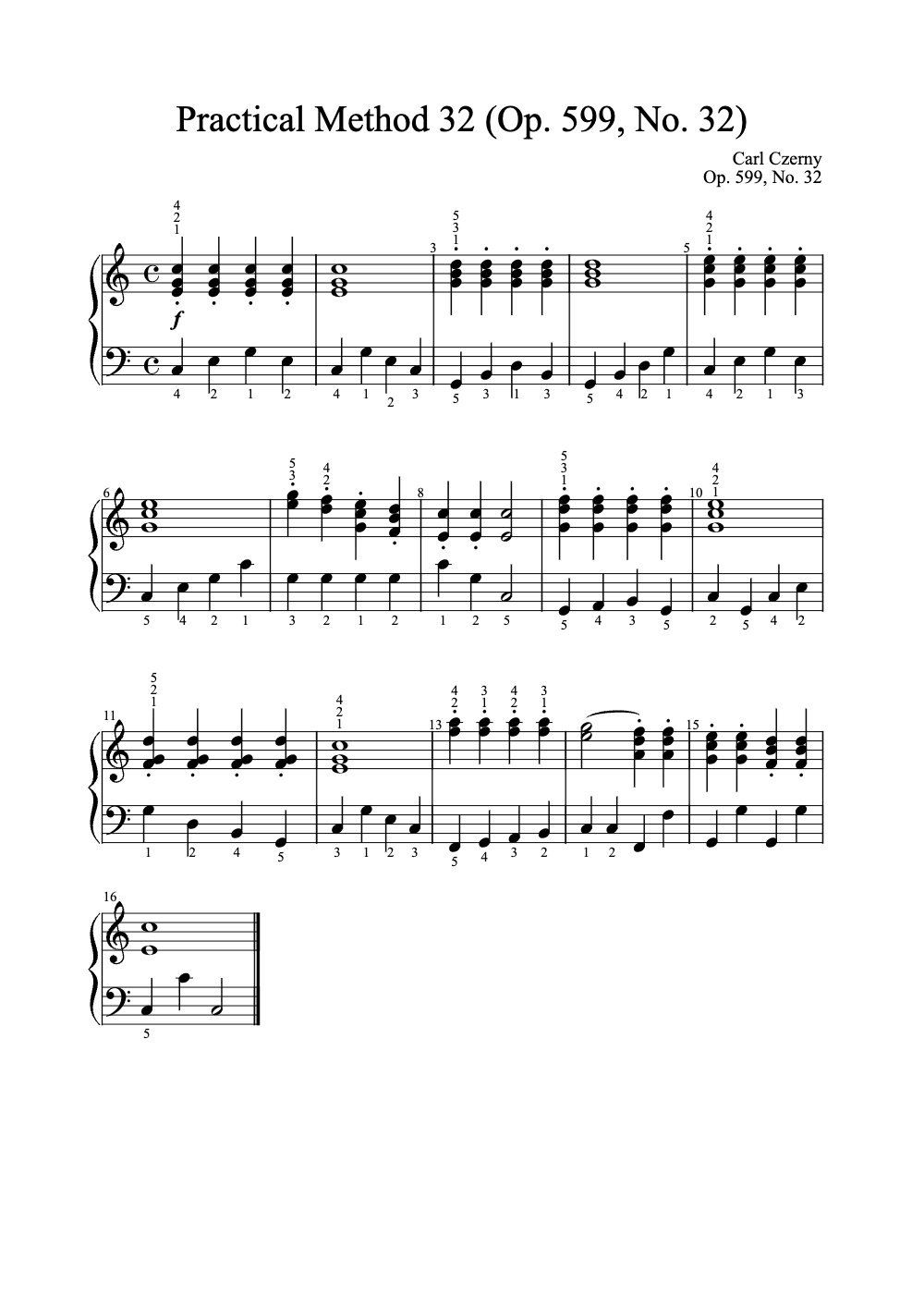 Sheet music preview for Practical Method 32