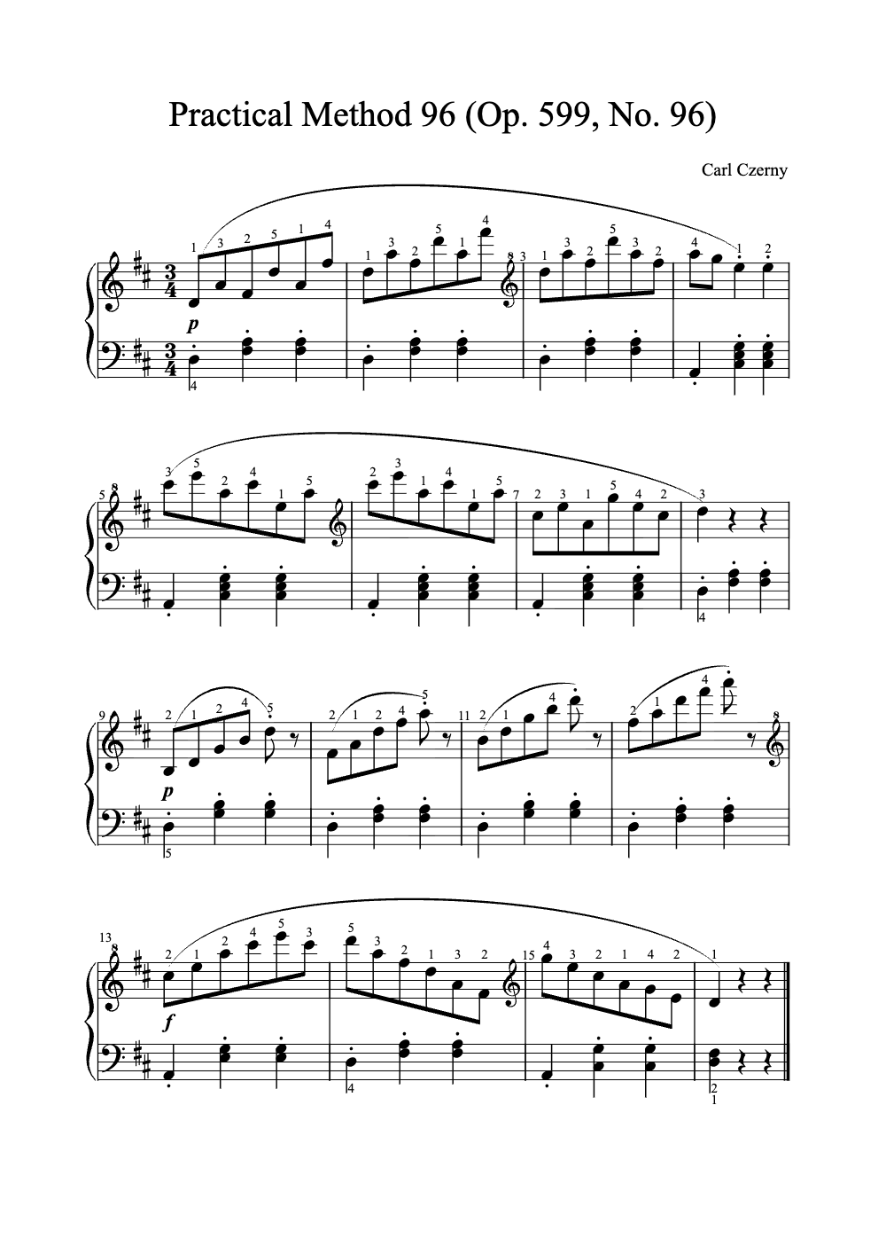 Sheet music preview for Practical Method 96