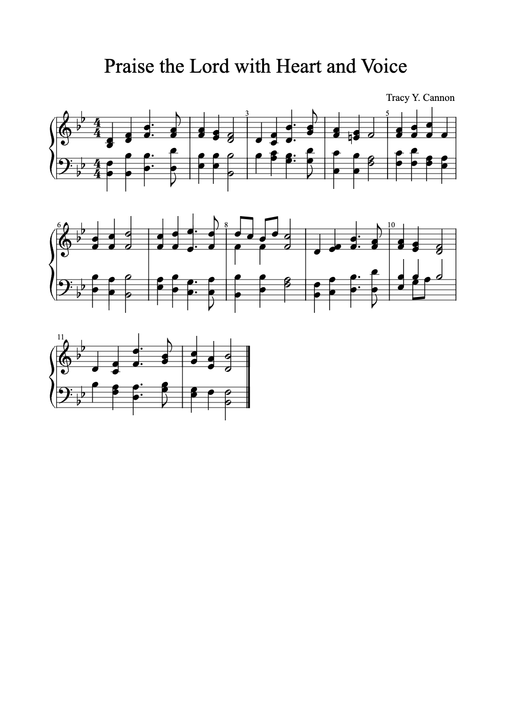 Sheet music preview for Praise the Lord with Heart and Voice