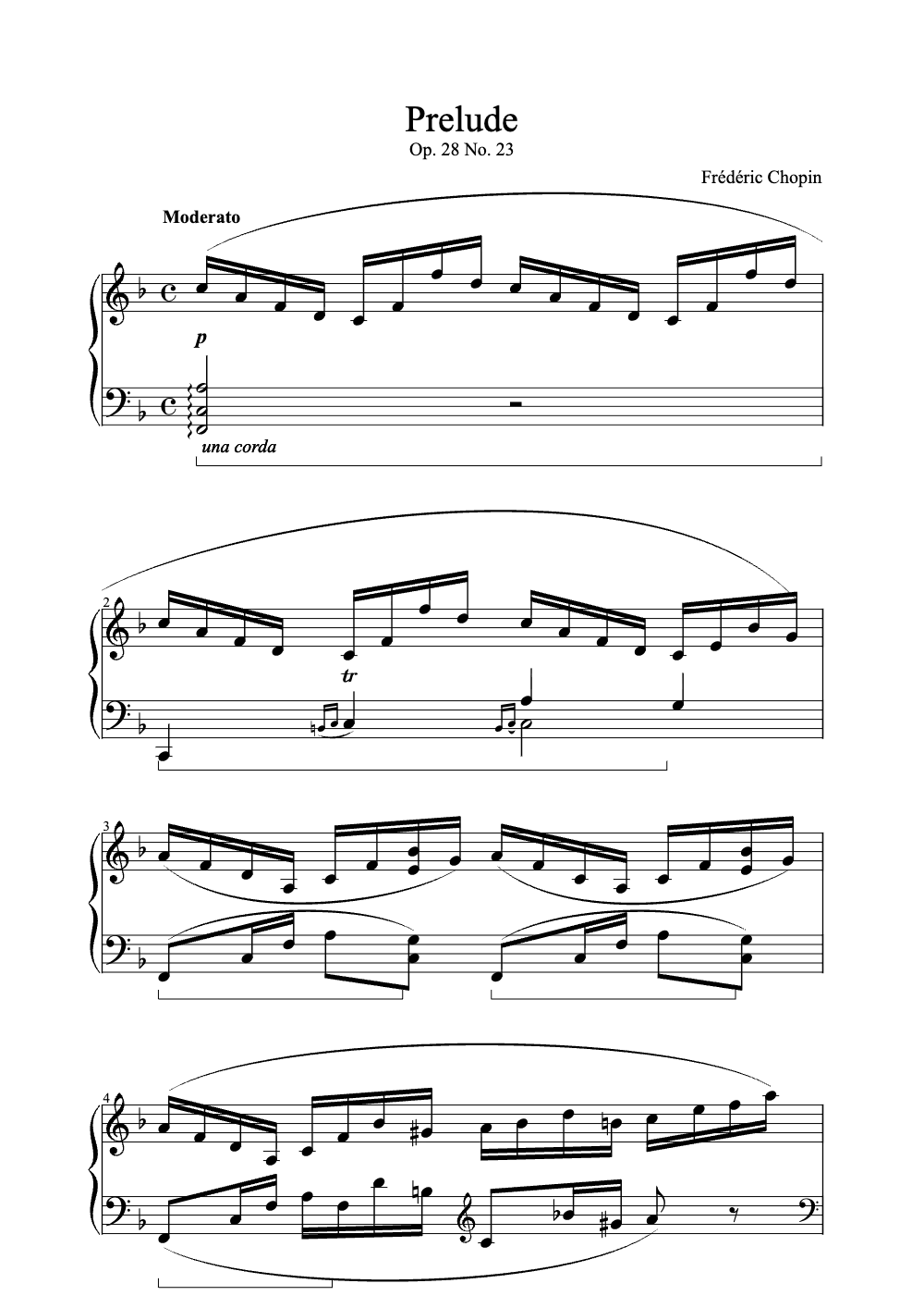 Sheet music preview for Prelude