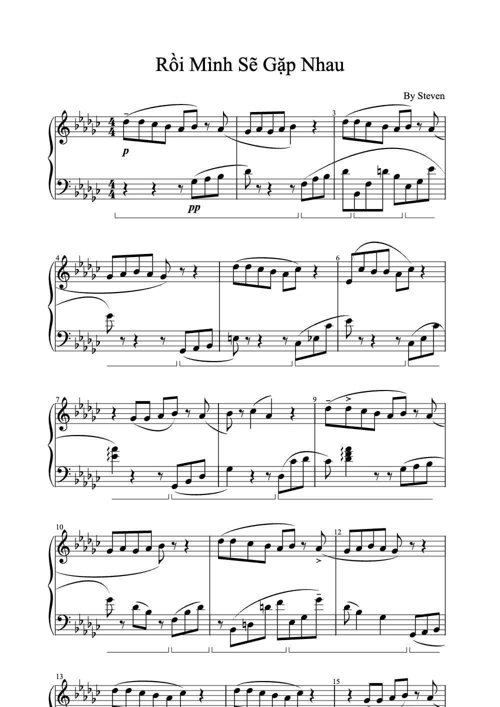 Sheet music preview for Rồi Mình Sẽ Gặp Nhau