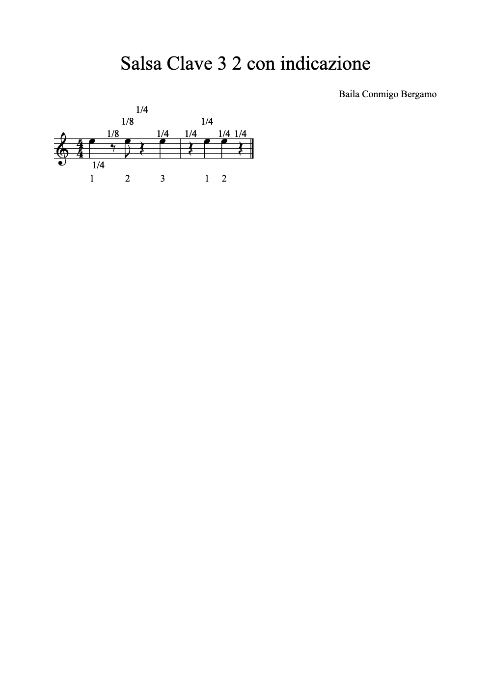 Sheet music preview for Salsa Clave 3 2 Con Indicazione