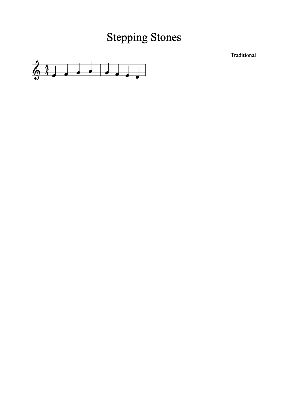 Sheet music preview for Stepping Stones