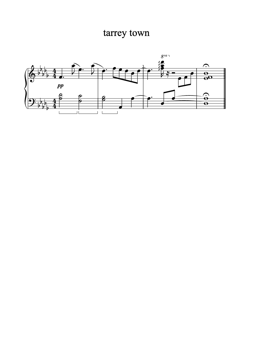 Sheet music preview for Tarrey Town