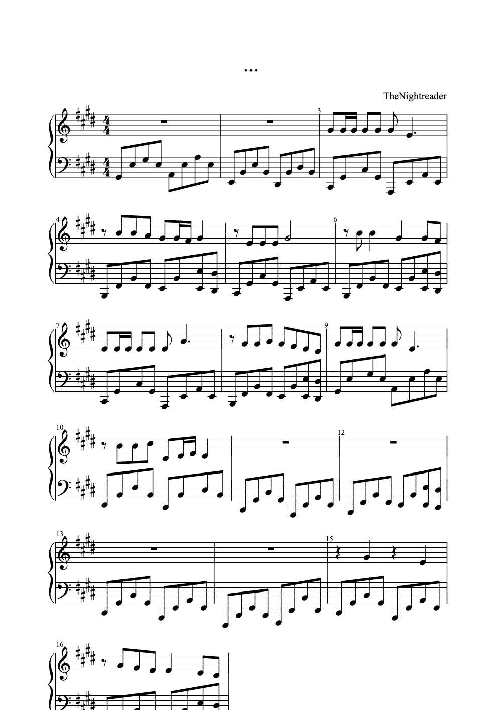 Sheet music preview for ...