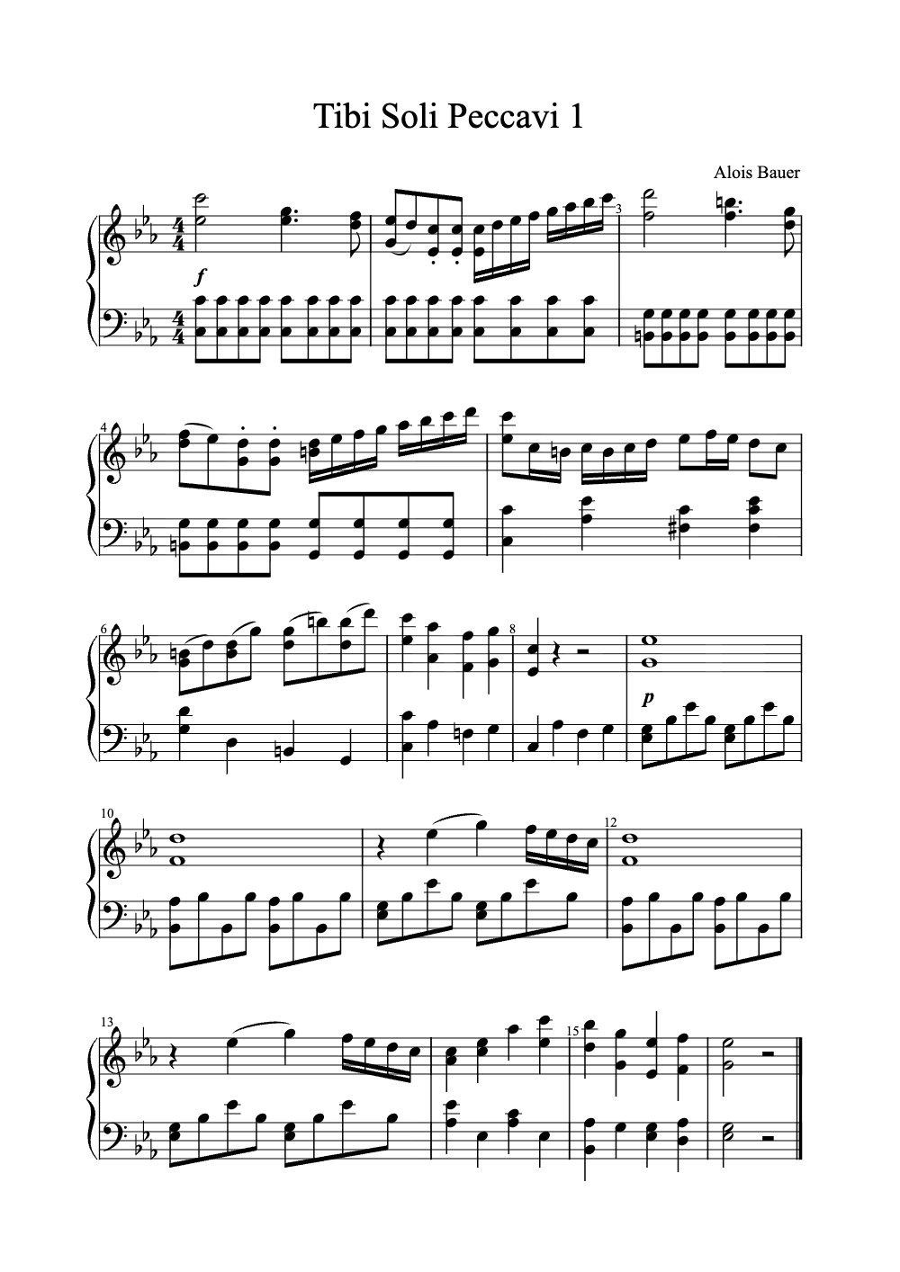 Sheet music preview for Tibi Soli Peccavi 1