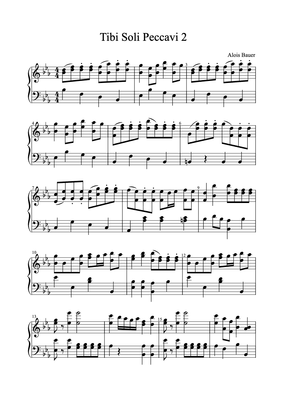 Sheet music preview for Tibi Soli Peccavi 2
