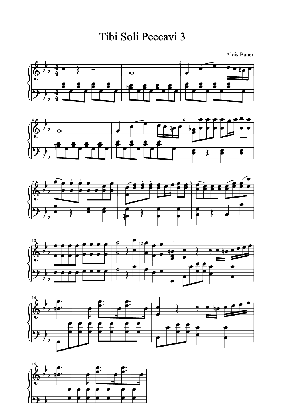 Sheet music preview for Tibi Soli Peccavi 3