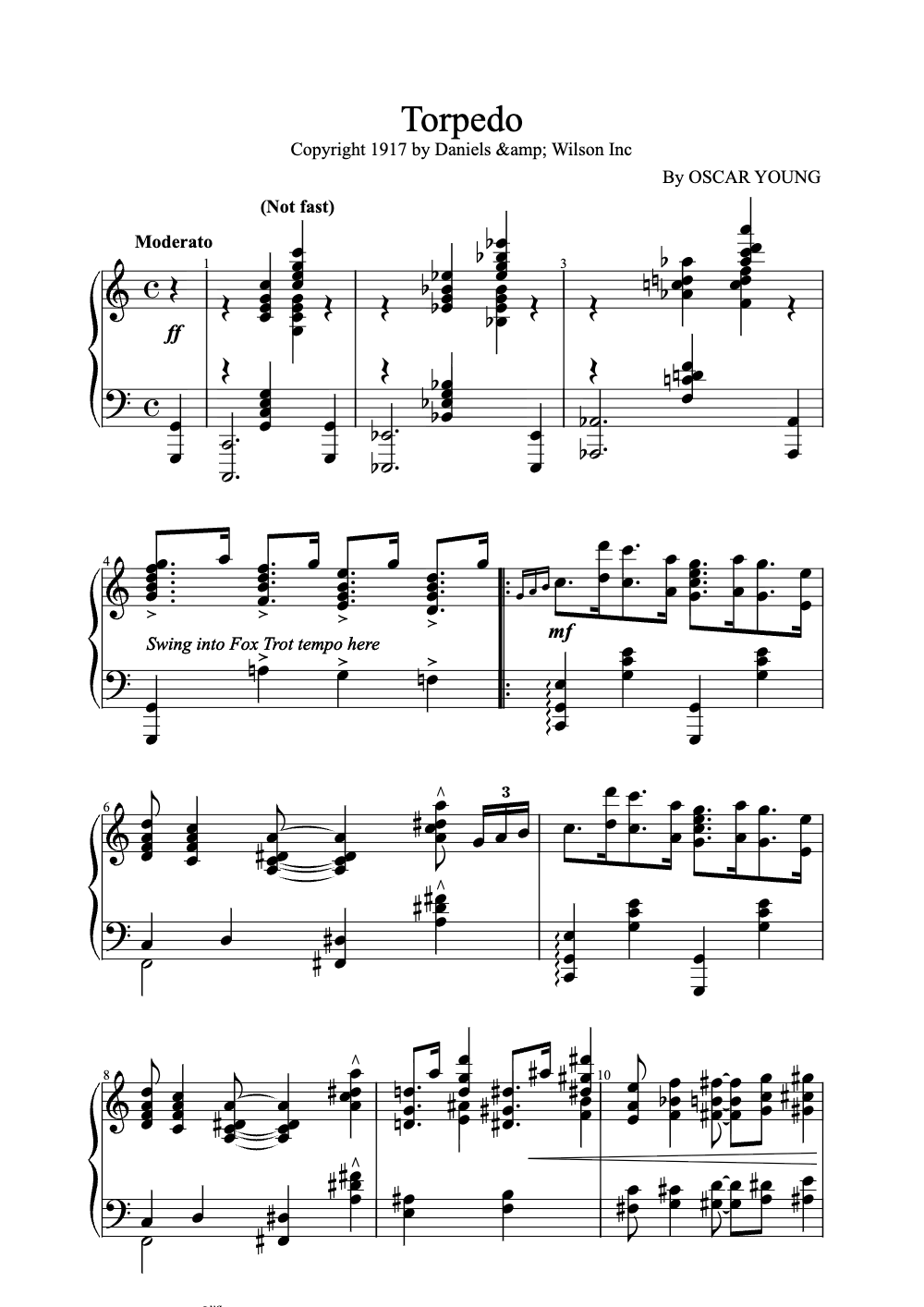 Sheet music preview for Torpedo