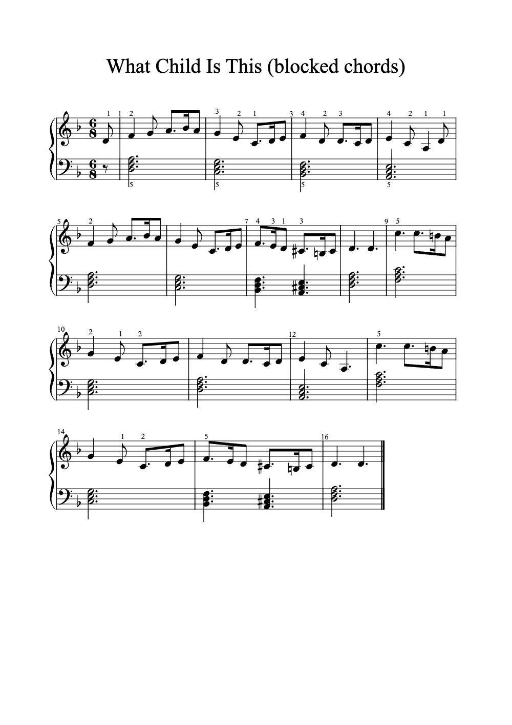 Sheet music preview for What Child Is This
